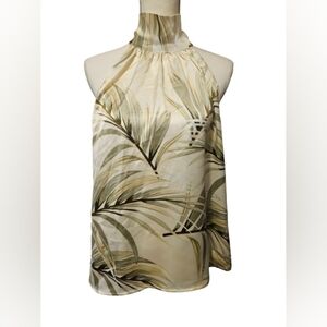 Rachel Zoe Sleeveless Halter Tank Tropical Women's Size XL